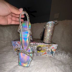 Jeffrey Campbell Nuite Embellished Slingback Platform Sandal.